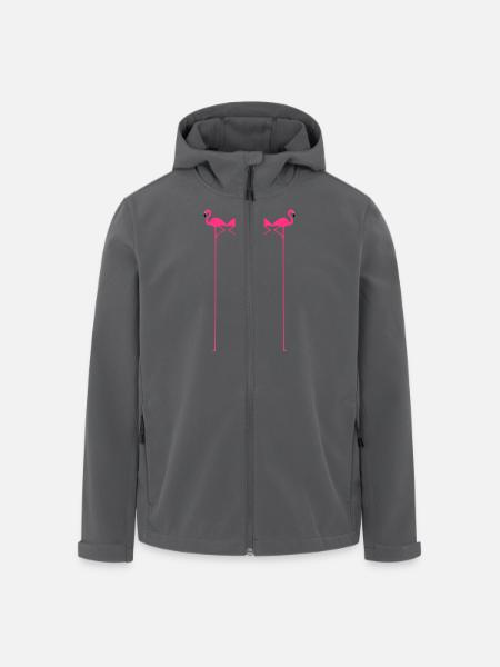 Flamingo vektor - Recycelte Männer Softshell-Jacke von Stanley/Stella - Anthrazit