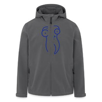 Cartoon Tooth - Recycelte Männer Softshell-Jacke von Stanley/Stella - Anthrazit - Vorne - AI Model Male 185 light (185cm)