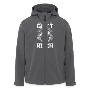 Koch - Kulinarischer Gott - Recycelte Männer Softshell-Jacke von Stanley/Stella - Anthrazit - Vorne - AI Model Male 185 light (185cm)
