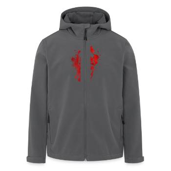 Blutiger Totenschädel / Bloody Skull - Recycelte Männer Softshell-Jacke von Stanley/Stella - Anthrazit - Vorne - AI Model Male 185 light (185cm)