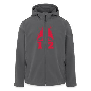 Call 112 Fire Department - Recycelte Männer Softshell-Jacke von Stanley/Stella - Anthrazit - Vorne - AI Model Male 185 light (185cm)