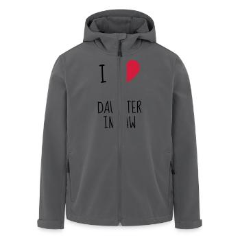 Schwiegervater Schwiegermutter Tochter Sohn - Recycelte Männer Softshell-Jacke von Stanley/Stella - Anthrazit - Vorne - AI Model Male 185 light (185cm)