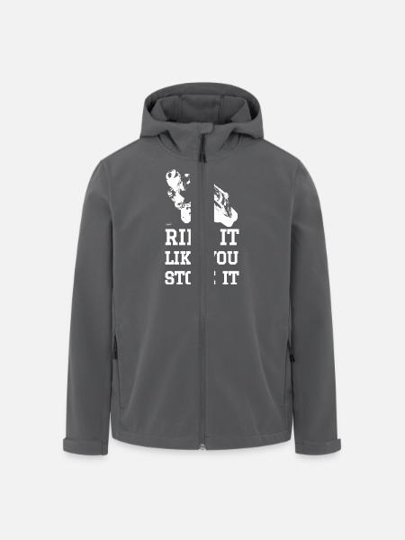 Ride it like you stole it - biker - Recycelte Männer Softshell-Jacke von Stanley/Stella - Anthrazit