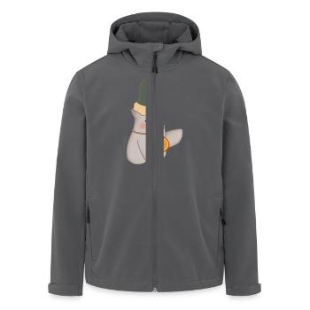 Weihnachtskatze - Recycelte Männer Softshell-Jacke von Stanley/Stella - Anthrazit - Vorne - AI Model Male 185 light (185cm)