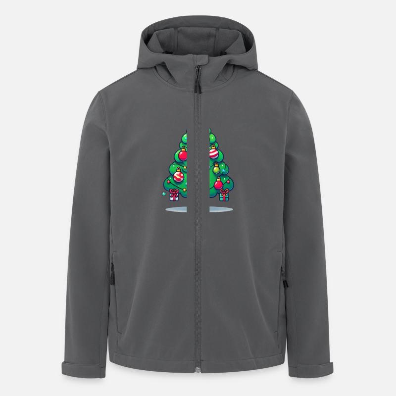 Arbre de Noël - Veste softshell homme en polyester recyclé Stanley/Stella - charbon
