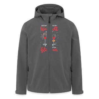 Geist Der Weihnacht Glühwein Weihnachten - Recycelte Männer Softshell-Jacke von Stanley/Stella - Anthrazit - Vorne - AI Model Male 185 light (185cm)