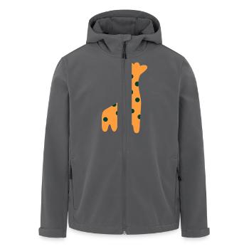 Süße orange Giraffe - Recycelte Männer Softshell-Jacke von Stanley/Stella - Anthrazit - Vorne - AI Model Male 185 light (185cm)