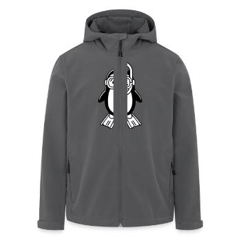 Niedlicher Schnorchelpinguin - Digitale Kunst Illustration - Recycelte Männer Softshell-Jacke von Stanley/Stella - Anthrazit - Vorne - AI Model Male 185 light (185cm)