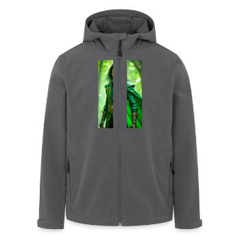 Loki ist ein gerissener Trickster-Gott und Gestaltwandler - Recycelte Männer Softshell-Jacke von Stanley/Stella - Anthrazit - Vorne - AI Model Male 185 light (185cm)