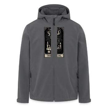Das Ritual – Kaffee Tarot Altar Design - Recycelte Männer Softshell-Jacke von Stanley/Stella - Anthrazit - Vorne - AI Model Male 185 light (185cm)