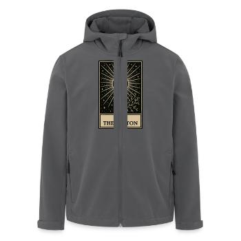 Tarot: Der heilige Knopf genäht - Recycelte Männer Softshell-Jacke von Stanley/Stella - Anthrazit - Vorne - AI Model Male 185 light (185cm)