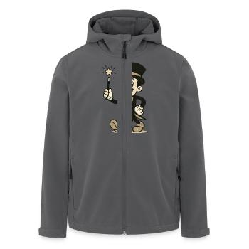zauberer comic - Recycelte Männer Softshell-Jacke von Stanley/Stella - Anthrazit - Vorne - AI Model Male 185 light (185cm)