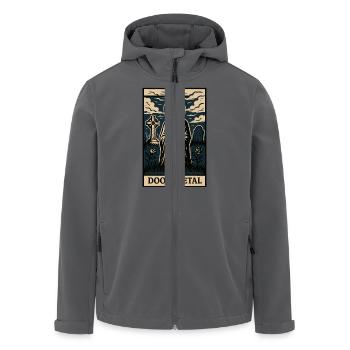Doom Metal Tarotkarte – Schatten, Zauberei & Solitud - Recycelte Männer Softshell-Jacke von Stanley/Stella - Anthrazit - Vorne - AI Model Male 185 light (185cm)