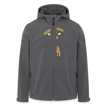Giraffe Lustig Sombrero - Recycelte Männer Softshell-Jacke von Stanley/Stella - Anthrazit - Vorne - AI Model Male 185 light (185cm)