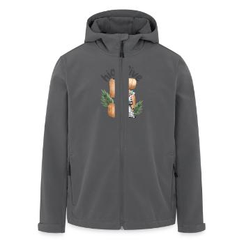 High Five Zebra Safari - Recycelte Männer Softshell-Jacke von Stanley/Stella - Anthrazit - Vorne - AI Model Male 185 light (185cm)