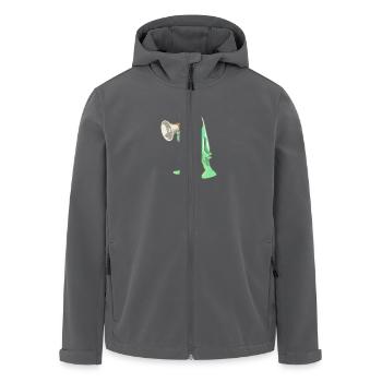 Schreiendes Alien - Recycelte Männer Softshell-Jacke von Stanley/Stella - Anthrazit - Vorne - AI Model Male 185 light (185cm)
