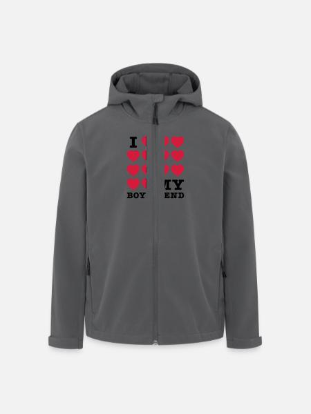 I love my boyfriend (3) - Recycelte Männer Softshell-Jacke von Stanley/Stella - Anthrazit