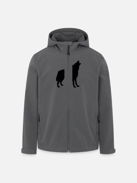 wolf_092011_a_1c - Recycelte Männer Softshell-Jacke von Stanley/Stella - Anthrazit