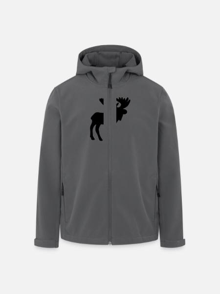 Elch - Recycelte Männer Softshell-Jacke von Stanley/Stella - Anthrazit