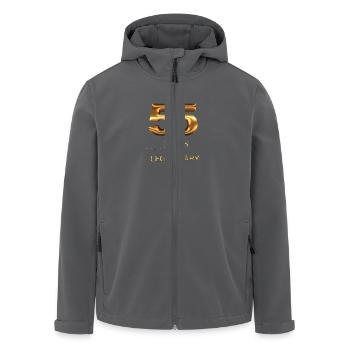 55. Geburtstag - Recycelte Männer Softshell-Jacke von Stanley/Stella - Anthrazit - Vorne - AI Model Male 185 light (185cm)