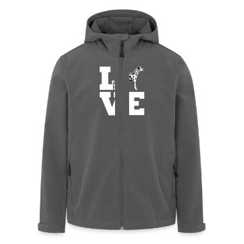 Dalmatiner - Recycelte Männer Softshell-Jacke von Stanley/Stella - Anthrazit - Vorne - AI Model Male 185 light (185cm)