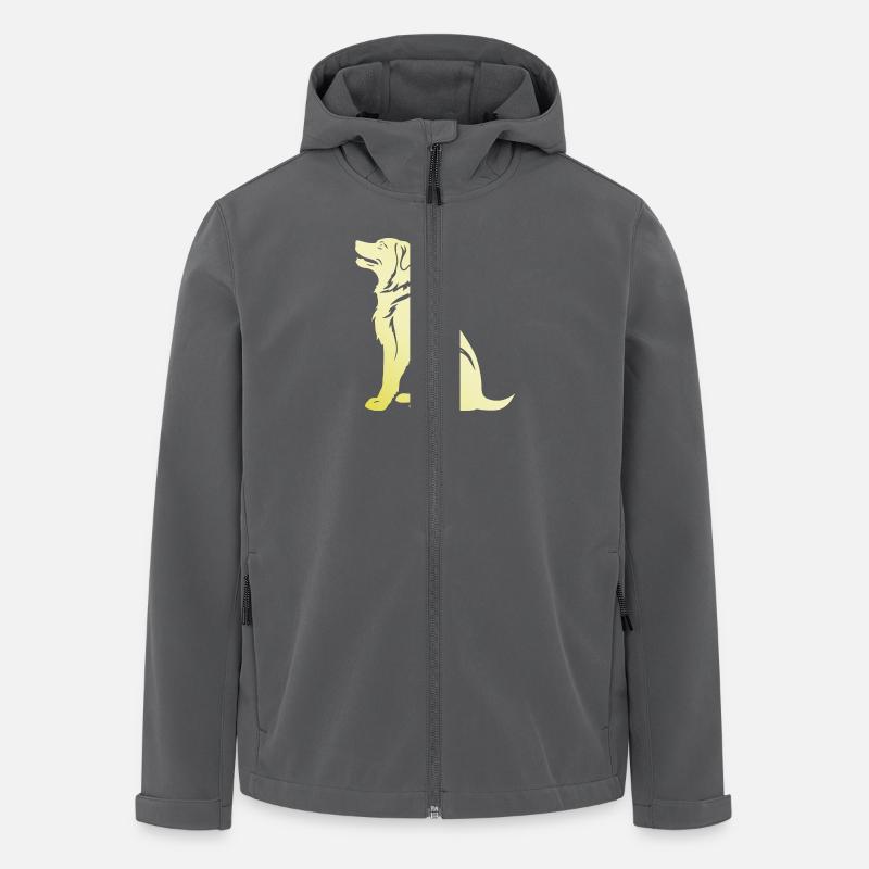 Samojede Hund Silhouette - Recycelte Männer Softshell-Jacke von Stanley/Stella - Anthrazit