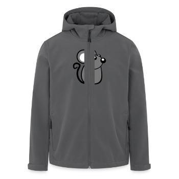Maus Mäuschen Süße Kleine Ratte Nager Freundlich - Recycelte Männer Softshell-Jacke von Stanley/Stella - Anthrazit - Vorne - AI Model Male 185 light (185cm)
