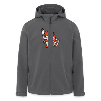 Ente Ritter Rüstung Schwert Schild Helm Kämpfer - Recycelte Männer Softshell-Jacke von Stanley/Stella - Anthrazit - Vorne - AI Model Male 185 light (185cm)