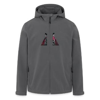 Hipster Cat Rauchen - Recycelte Männer Softshell-Jacke von Stanley/Stella - Anthrazit - Vorne - AI Model Male 185 light (185cm)