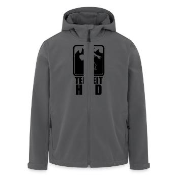 Teilzeit-Held - Recycelte Männer Softshell-Jacke von Stanley/Stella - Anthrazit - Vorne - AI Model Male 185 light (185cm)