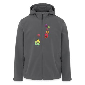 FLOWER POWER - Recycelte Männer Softshell-Jacke von Stanley/Stella - Anthrazit - Vorne - AI Model Male 185 light (185cm)
