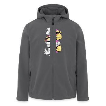 Die 3 Affen - Recycelte Männer Softshell-Jacke von Stanley/Stella - Anthrazit - Vorne - AI Model Male 185 light (185cm)