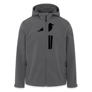 Möwe sitzend - Recycelte Männer Softshell-Jacke von Stanley/Stella - Anthrazit - Vorne - AI Model Male 185 light (185cm)