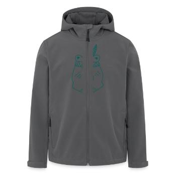 Bär Indianer - Recycelte Männer Softshell-Jacke von Stanley/Stella - Anthrazit - Vorne - AI Model Male 185 light (185cm)