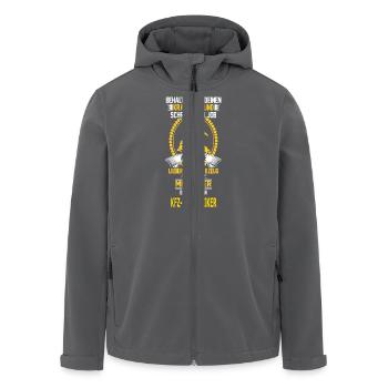 KFZ-MECHANIKER - Recycelte Männer Softshell-Jacke von Stanley/Stella - Anthrazit - Vorne - AI Model Male 185 light (185cm)