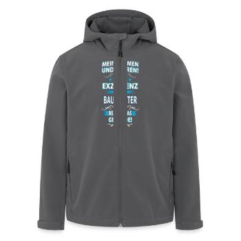 BAUMEISTER - Recycelte Männer Softshell-Jacke von Stanley/Stella - Anthrazit - Vorne - AI Model Male 185 light (185cm)