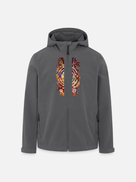 DU WÄHLST / Abstrakte Kunst - Recycelte Männer Softshell-Jacke von Stanley/Stella - Anthrazit