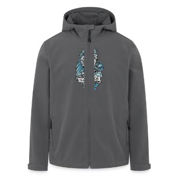 Catrina Tattoo Design - Recycelte Männer Softshell-Jacke von Stanley/Stella - Anthrazit - Vorne - AI Model Male 185 light (185cm)
