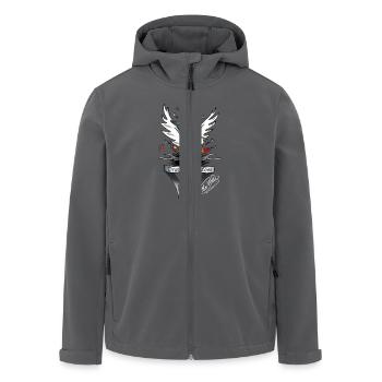 true love white - Recycelte Männer Softshell-Jacke von Stanley/Stella - Anthrazit - Vorne - AI Model Male 185 light (185cm)