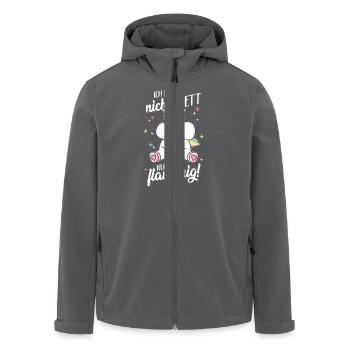 Bin nicht fett nur flauschig Einhorn dick lustig - Recycelte Männer Softshell-Jacke von Stanley/Stella - Anthrazit - Vorne - AI Model Male 185 light (185cm)