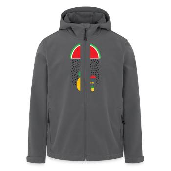 Pineapple Melon Rain - Recycelte Männer Softshell-Jacke von Stanley/Stella - Anthrazit - Vorne - AI Model Male 185 light (185cm)