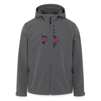 I'm a cancer survivor - Recycelte Männer Softshell-Jacke von Stanley/Stella - Anthrazit - Vorne - AI Model Male 185 light (185cm)