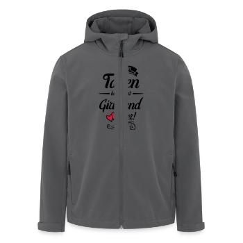 taken by girlfriend design - Recycelte Männer Softshell-Jacke von Stanley/Stella - Anthrazit - Vorne - AI Model Male 185 light (185cm)