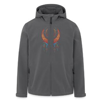 Schwarzmond-Würfel - Recycelte Männer Softshell-Jacke von Stanley/Stella - Anthrazit - Vorne - AI Model Male 185 light (185cm)