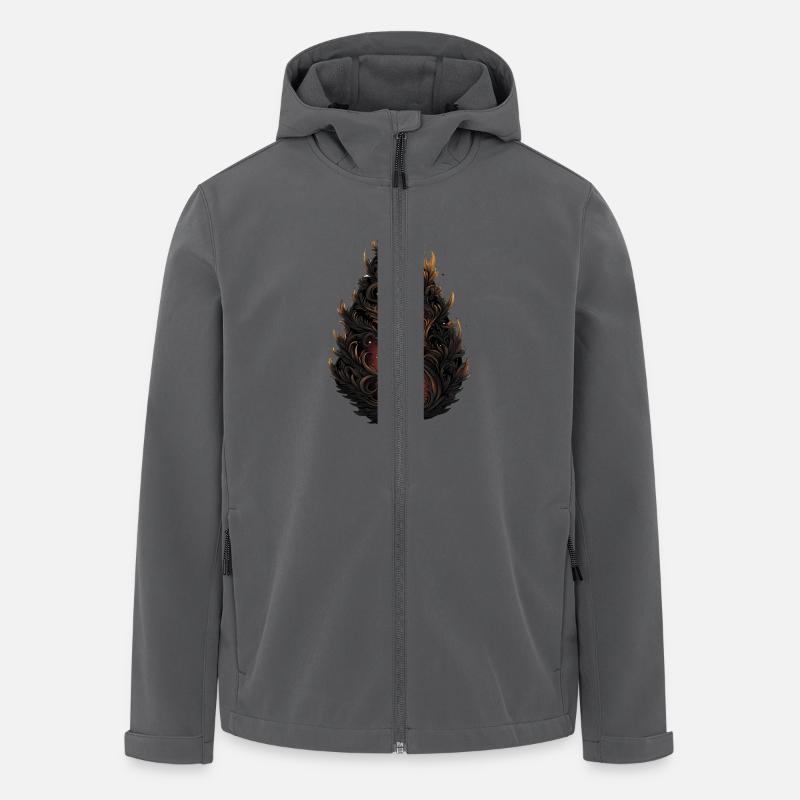 Magic Christmas Tree: Festive Flames! - Men’s Recycled Softshell Jacket by Stanley/Stella - anthracite