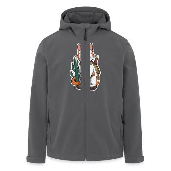 Katze Comic - Recycelte Männer Softshell-Jacke von Stanley/Stella - Anthrazit - Vorne - AI Model Male 185 light (185cm)