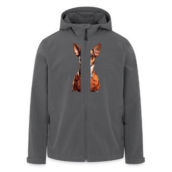 Dog - Recycelte Männer Softshell-Jacke von Stanley/Stella - Anthrazit - Vorne - AI Model Male 185 light (185cm)