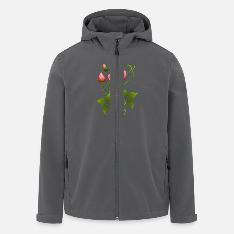 Fleur - Veste softshell homme en polyester recyclé Stanley/Stella - charbon