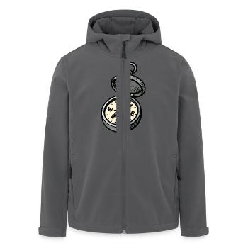 kompass - Recycelte Männer Softshell-Jacke von Stanley/Stella - Anthrazit - Vorne - AI Model Male 185 light (185cm)