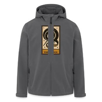 Die genaue Tarot-Nähprobe - Recycelte Männer Softshell-Jacke von Stanley/Stella - Anthrazit - Vorne - AI Model Male 185 light (185cm)